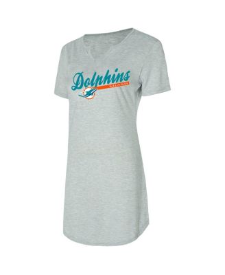 Women's Gray Miami Dolphins Petition Knit Nightshirt