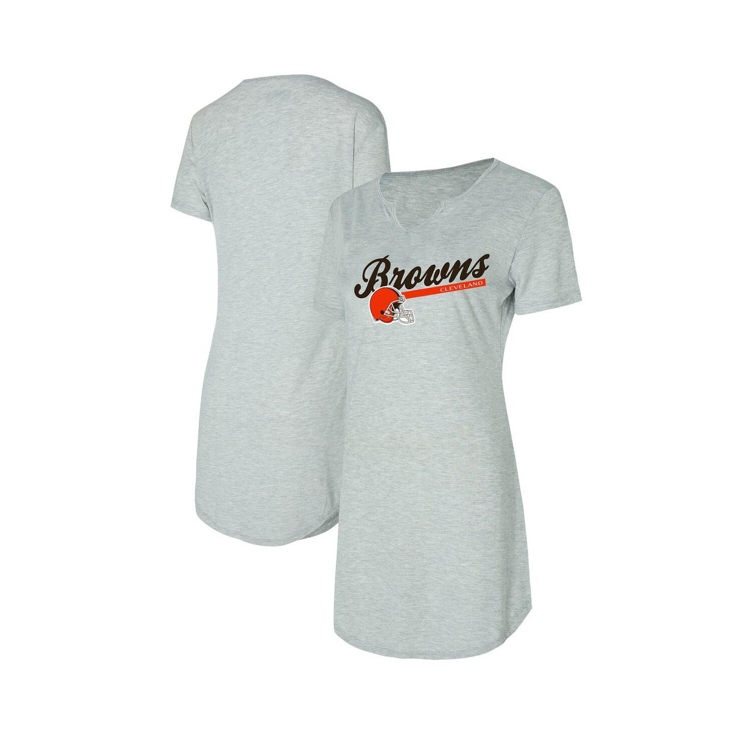 Women's Gray Cleveland Browns Petition Knit Nightshirt
