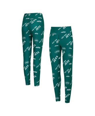 Concepts Sport - Women's Green New York Jets Breakthrough Allover Print Knit Sleep Leggings
