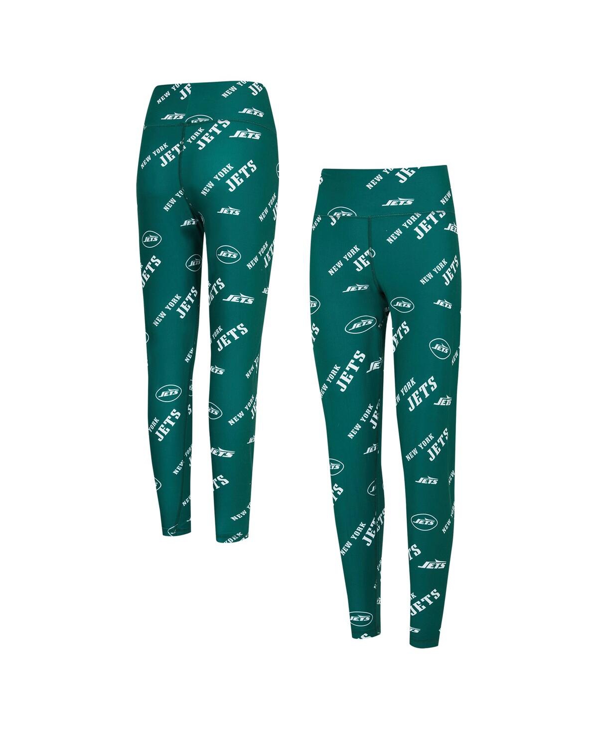Concepts Sport Women's Green New York Jets Breakthrough Allover Print Knit Sleep Leggings