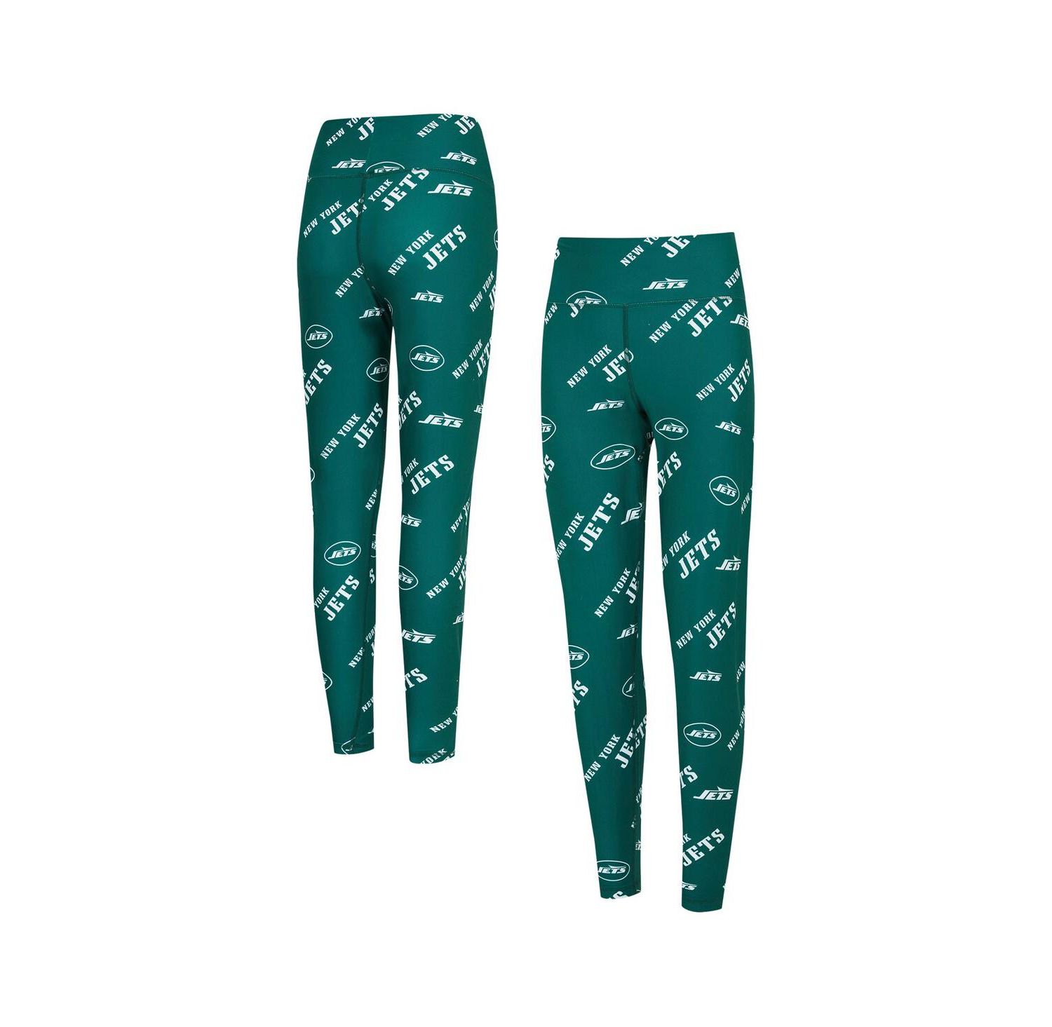 Women's Green New York Jets Breakthrough Allover Print Knit Sleep Leggings