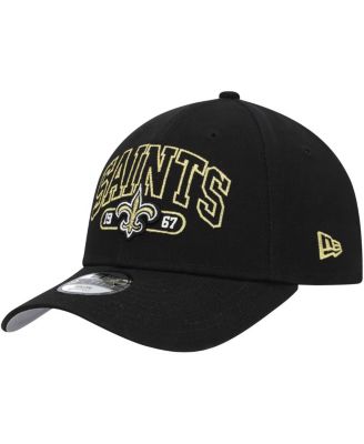 New Era - Big Boys and Girls Black New Orleans Saints Outline 9FORTY Adjustable Hat