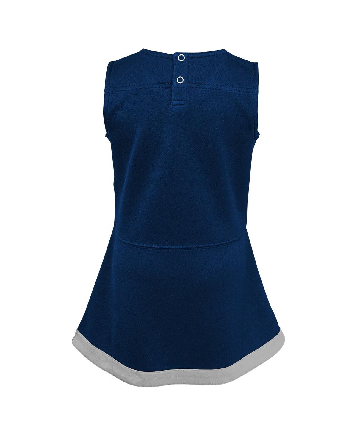 Outerstuff Girls Toddler Navy Penn State Nittany Lions Cheer Captain Dress With Bloomers In Blue
