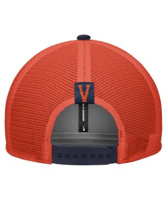 Men's Navy Virginia Cavaliers Vintage Arch Rise Performance Trucker Adjustable Hat