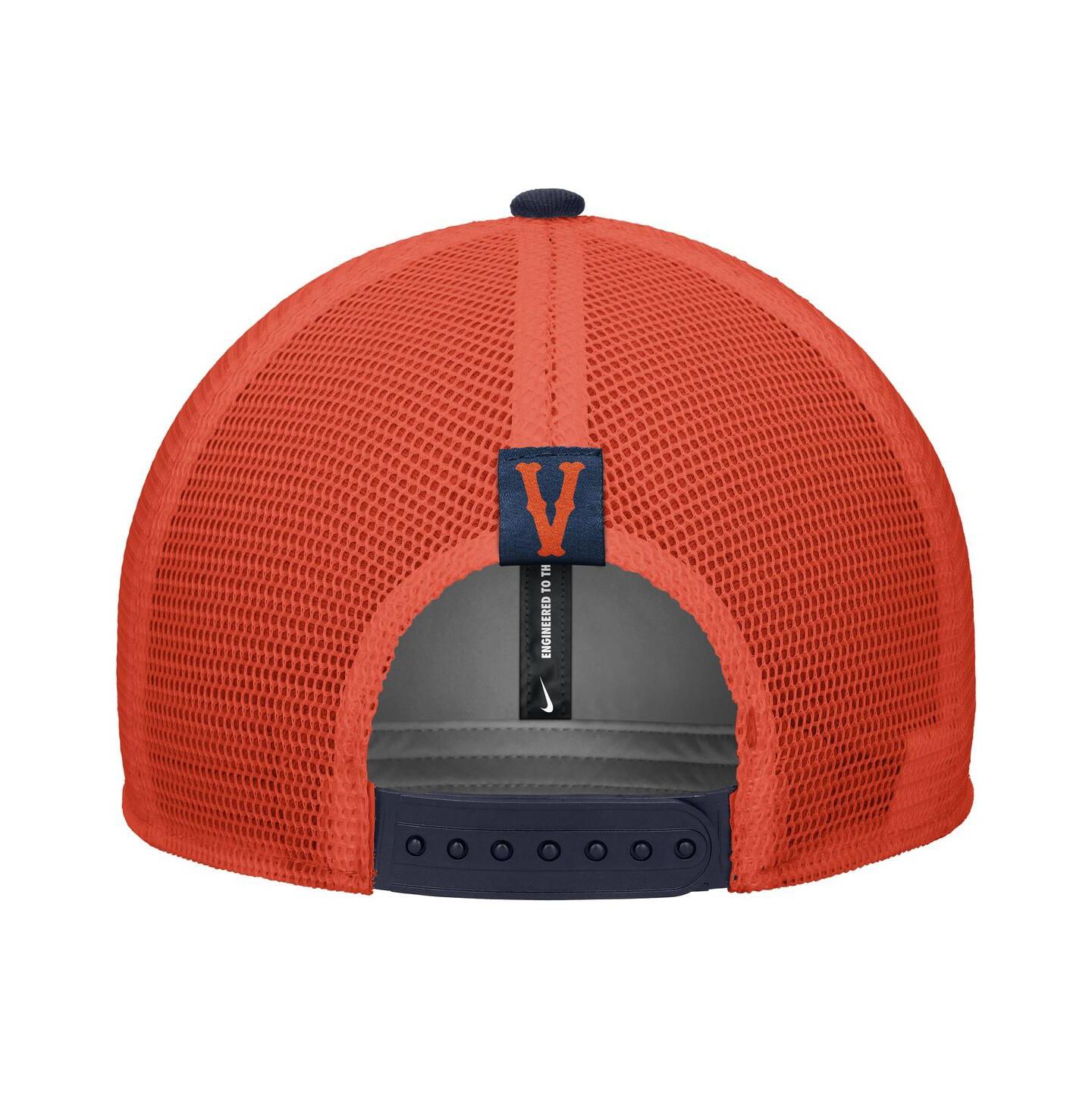 Мужская кепка Nike Navy Virginia Cavaliers Vintage Arch Rise Performance Trucker Adjustable Hat — фото 2