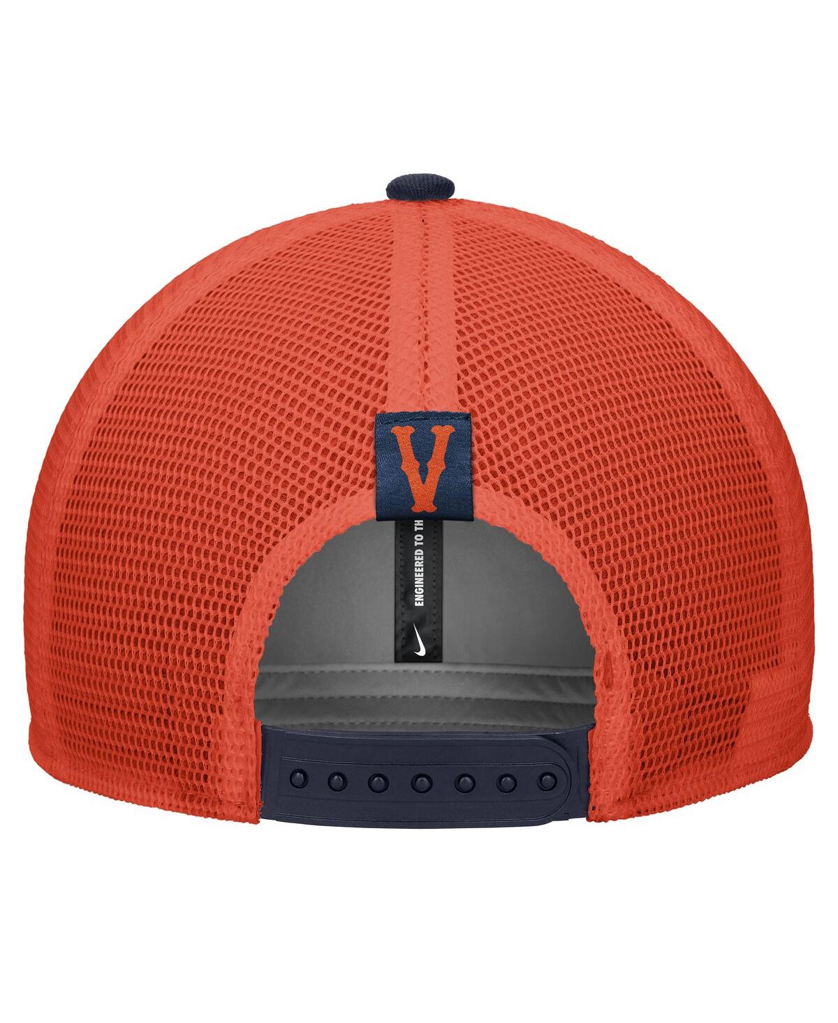 Nike Men's Navy Virginia Cavaliers Vintage Arch Rise Performance Trucker Adjustable Hat In Blue