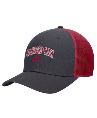 Men's Gray Washington State Cougars Vintage Arch Rise Performance Trucker Adjustable Hat