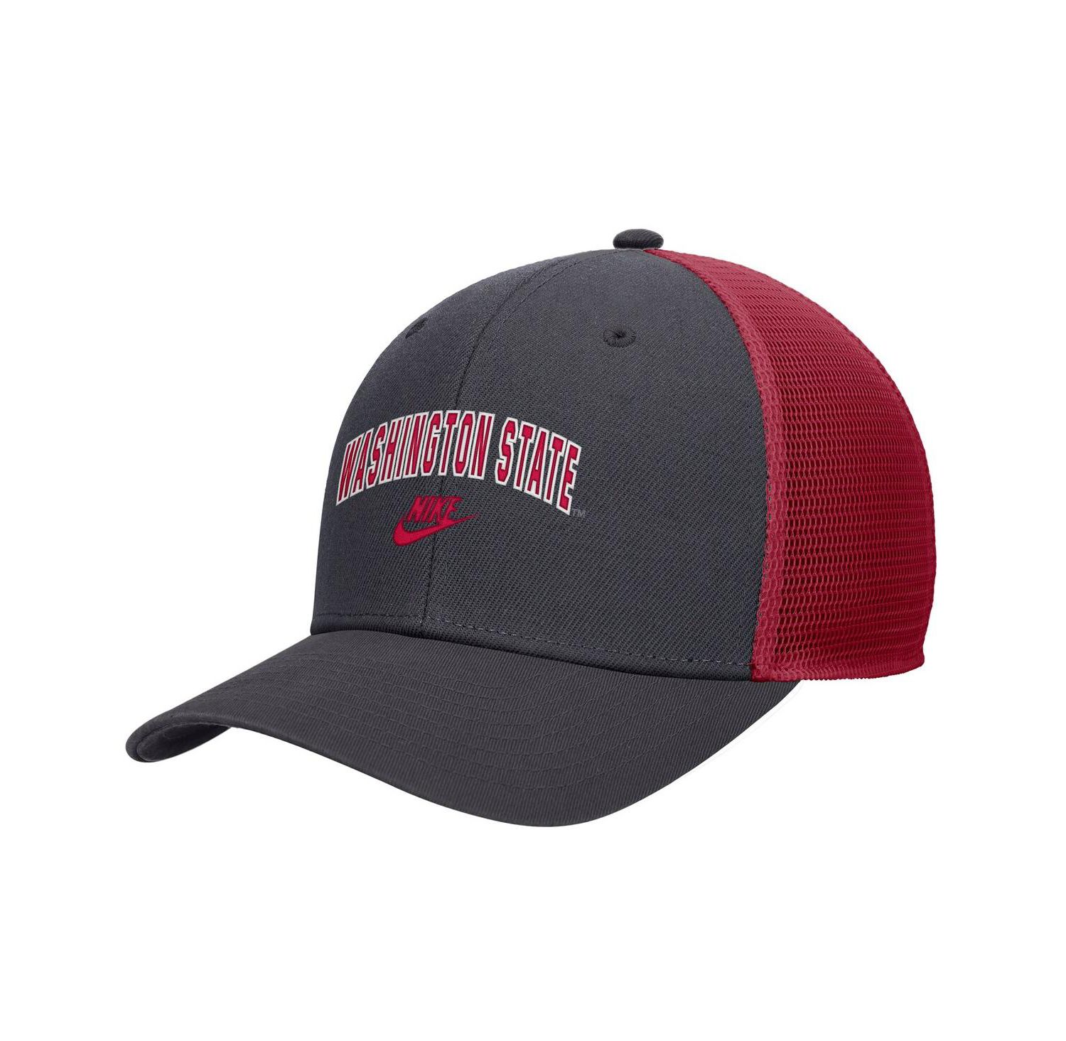 Men's Gray Washington State Cougars Vintage Arch Rise Performance Trucker Adjustable Hat