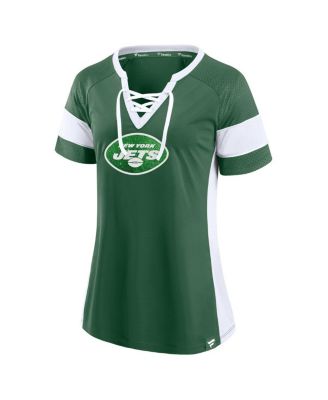 Women's&nbsp;Dark Green New York Jets Athena Lace-Up Top