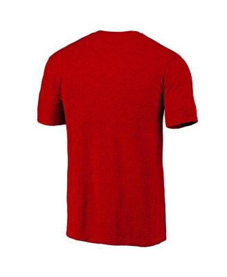 Men's Red Chicago Blackhawks Distressed Tri-Blend T-Shirt