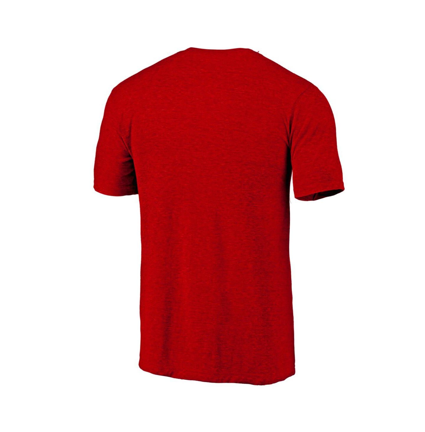 Мужская футболка Fanatics Mto Label Red Chicago Blackhawks Distressed Tri-Blend — фото 2