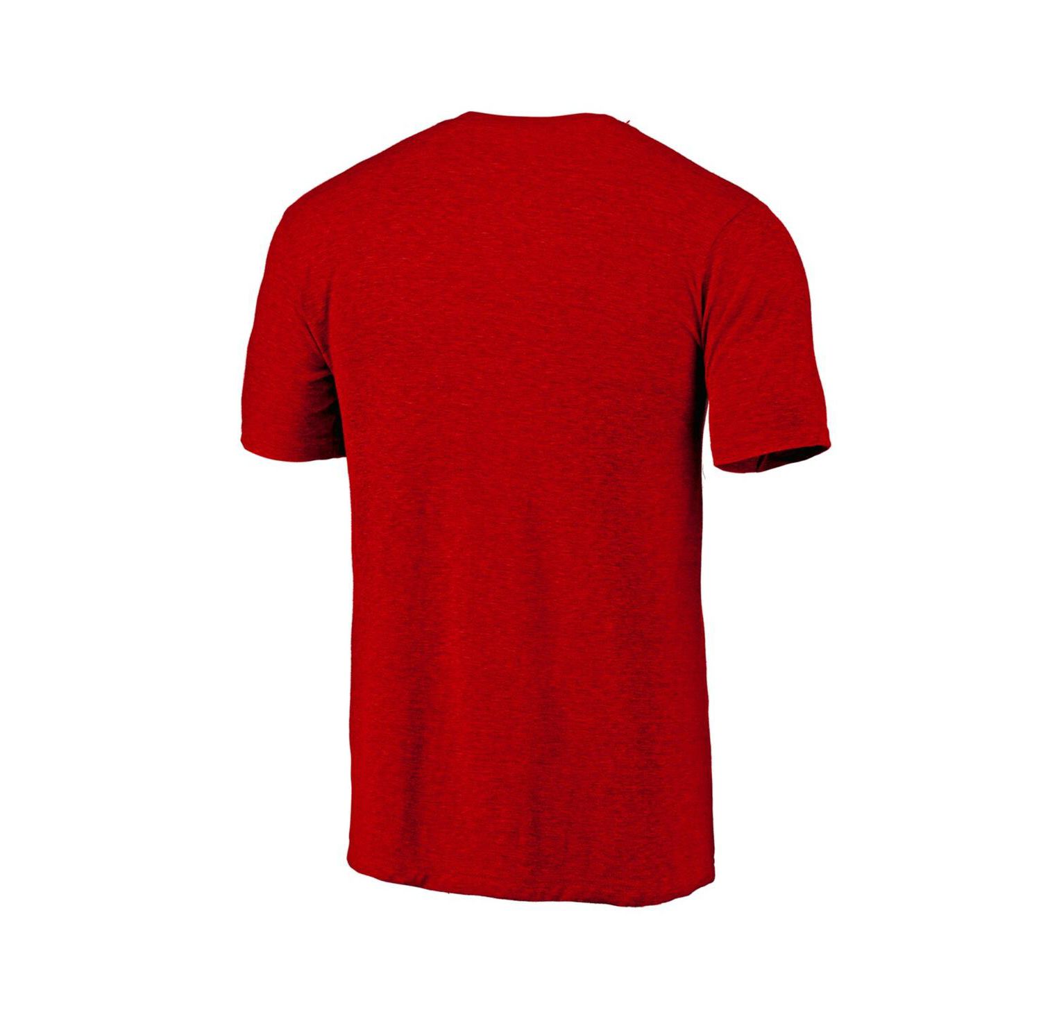 Men's Red Chicago Blackhawks Distressed Tri-Blend T-Shirt