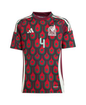 Big Boys and Girls Edson Alvarez Burgundy Mexico National Team 2024 Home Replica Player Jersey
