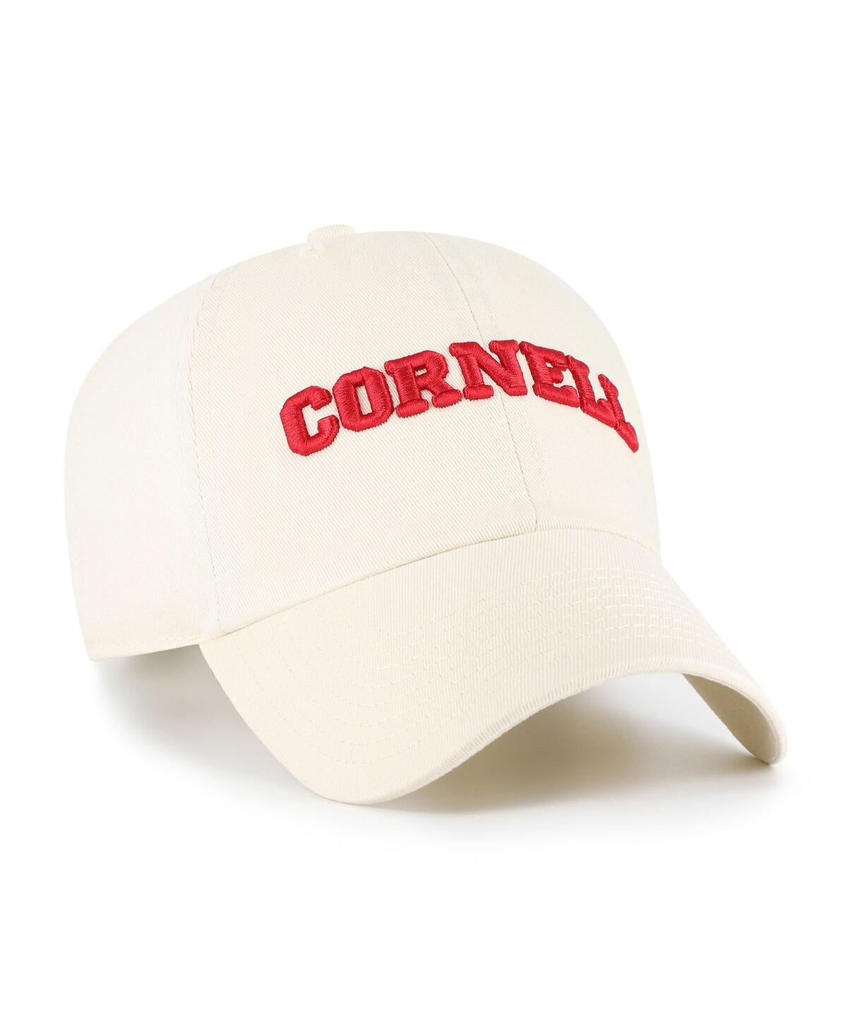 47 Brand Men's Cream Cornell Big Red Clean Up Adjustable Hat In White