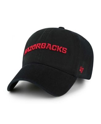 '47 Brand - Men's Black Arkansas Razorbacks Clean Up Adjustable Hat