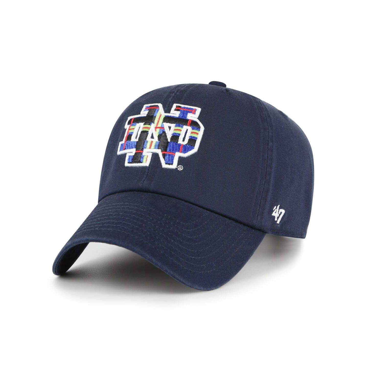 Мужская кепка '47 Brand Navy Notre Dame Fighting Irish Clean Up Adjustable Hat — фото 1