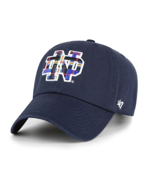 Мужская кепка '47 Brand Navy Notre Dame Fighting Irish Clean Up Adjustable Hat