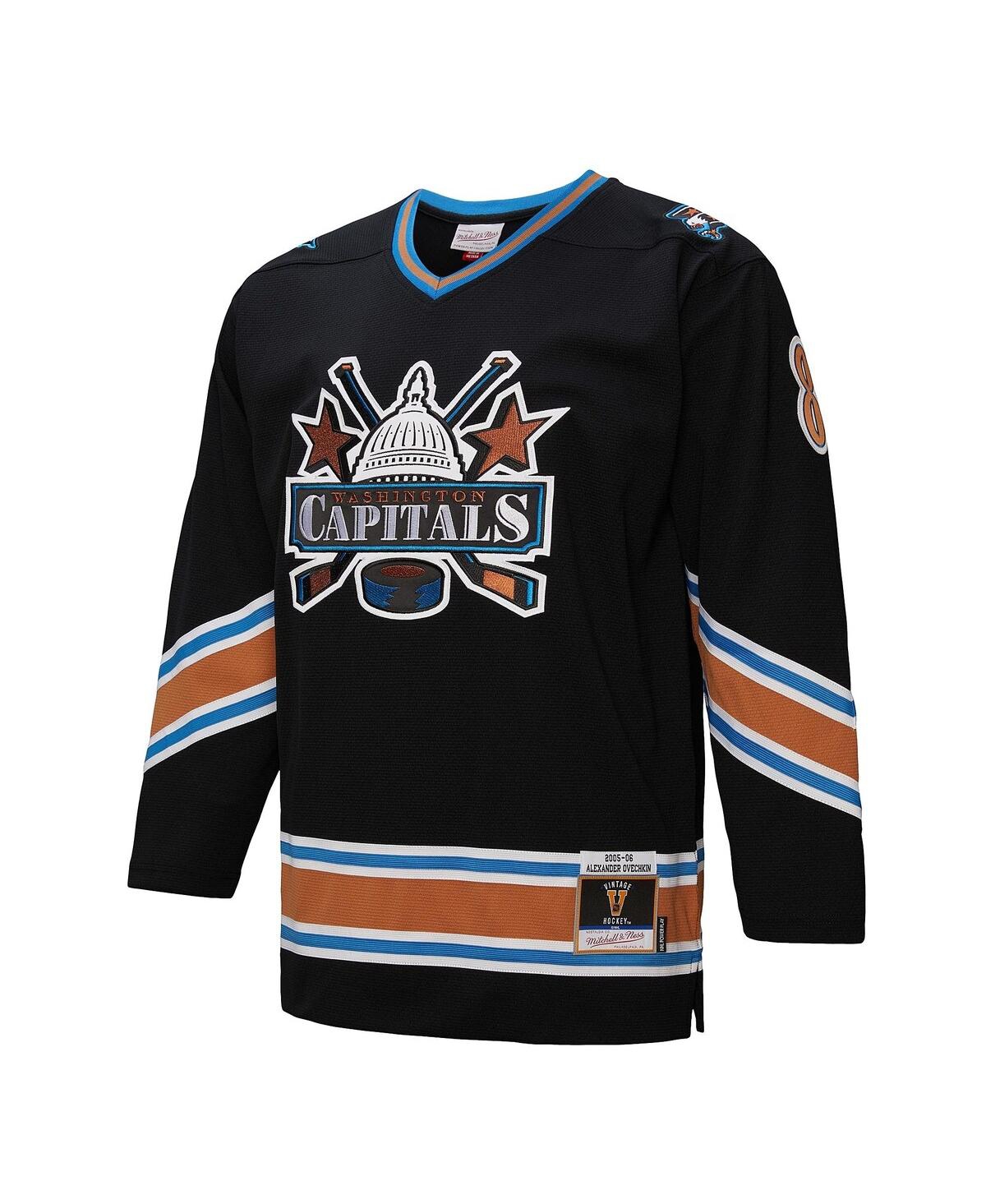 Mitchell & Ness Men's Alexander Ovechkin Black Washington Capitals 2005-06 Power Play Jersey
