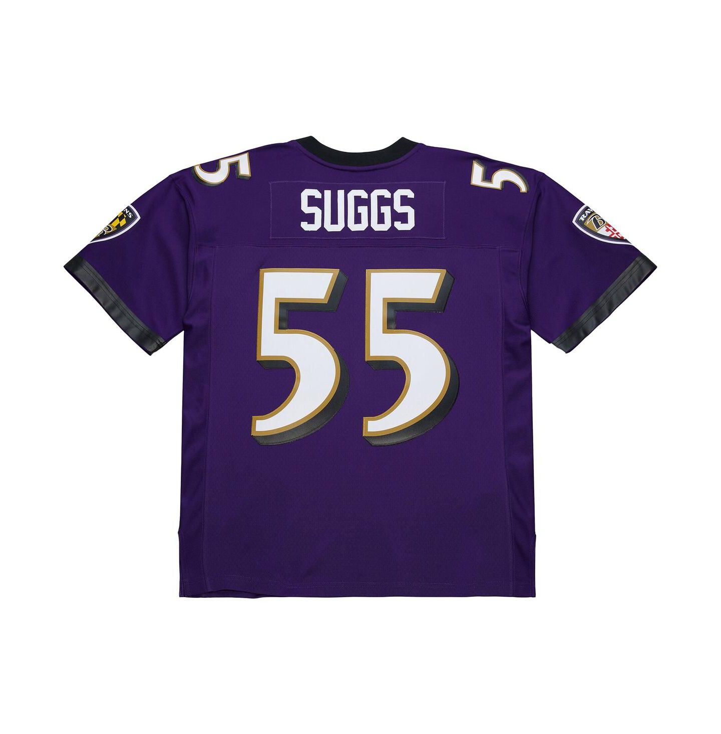 Мужской топ Mitchell & Ness Terrell Suggs Purple Baltimore Ravens 2003 Legacy Replica Jersey — фото 4
