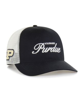 '47 Brand - Men's and Women's Black Purdue Boilermakers Contemporary Basics Foundation Trucker Hitch Adjustable Hat