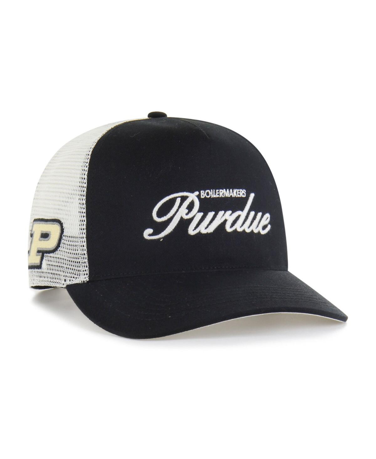 47 Brand Men's And Women's Black Purdue Boilermakers Contemporary Basics Foundation Trucker Hitch Adjustable  In Black