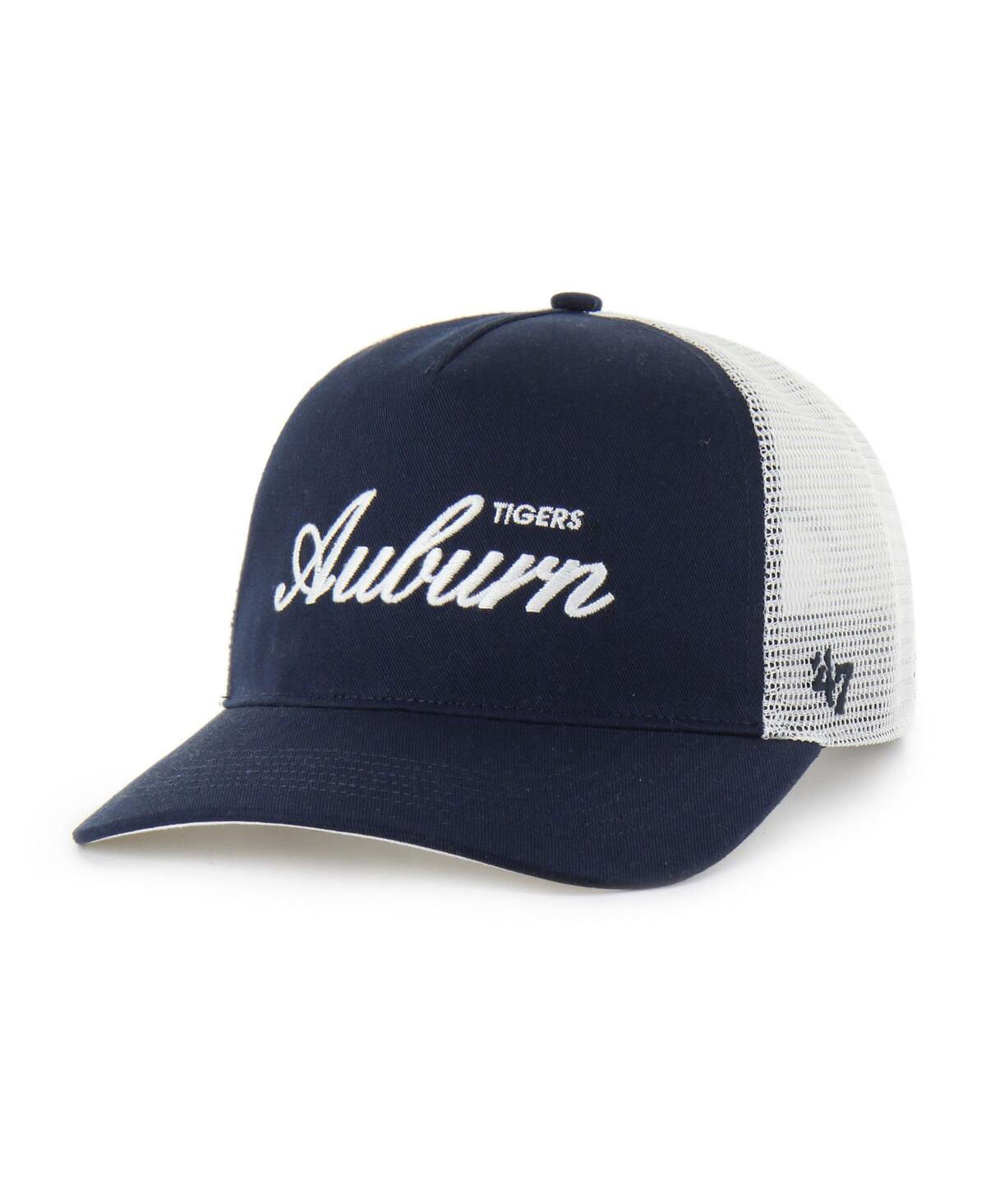 47 Brand Men's And Women's Navy Auburn Tigers Contemporary Basics Foundation Trucker Hitch Adjustable Hat In Blue