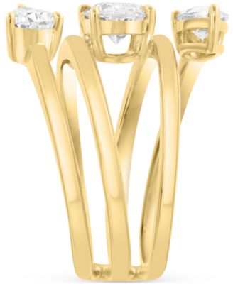 EFFY&reg; Lab Grown Diamond Mixed Cut Coil Ring (2 ct. t.w.) in 14k Gold