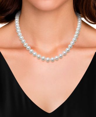 AA 18" Cultured Freshwater Pearl Strand Necklace (7-1/2-8-1/2mm)  