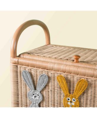 - Handcrafted Rattan Anais Storage Trunk with handles - Wicker