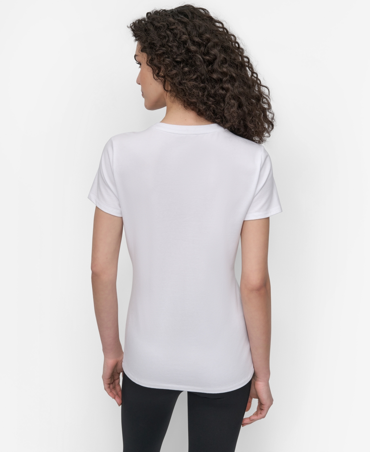 Dkny Women's Sport Glitter Logo Crew Neck T-shirt In Animal Print