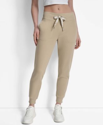DKNY - Women's Logo-Drawstring High-Rise Joggers
