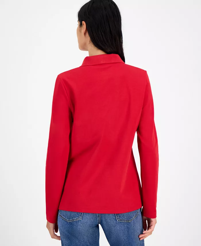 Women's Long Sleeve Polo Shirt - thumbnail 6