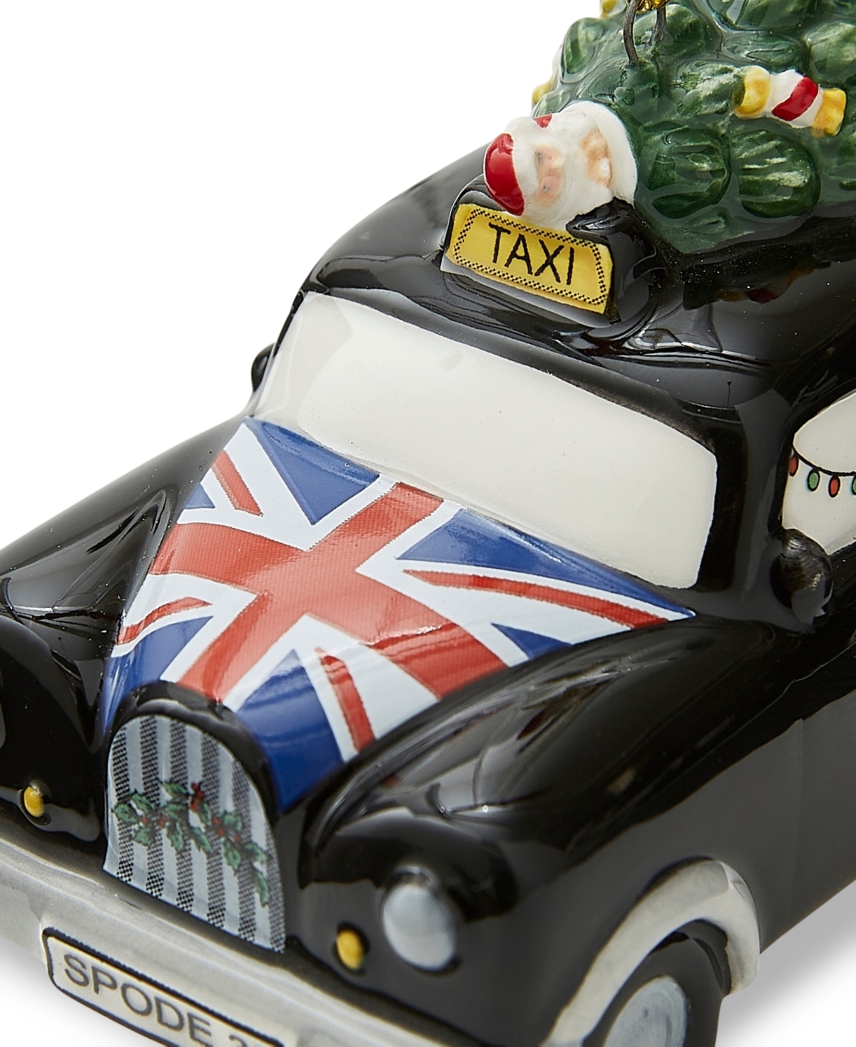 Spode Christmas Tree Brit Taxi Ornament In Gray
