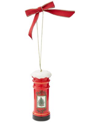 Christmas Tree Brit Post Box Ornament