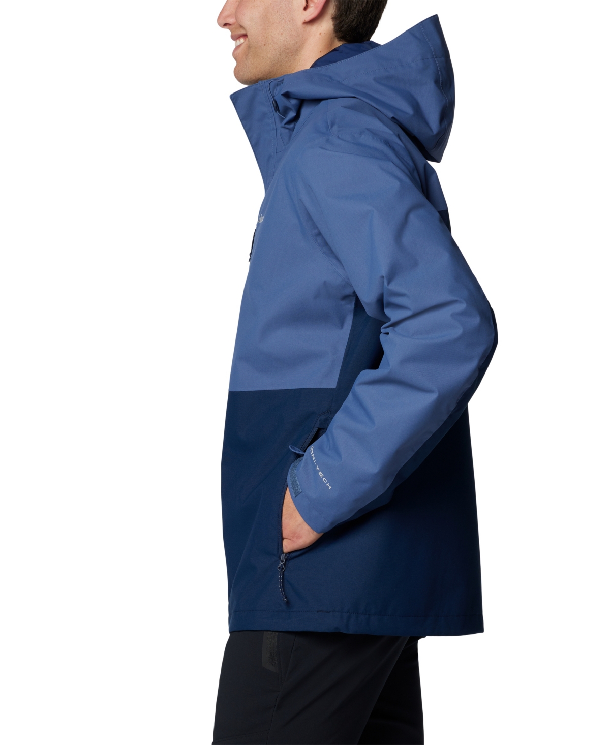 Columbia Boundary Springs Waterproof Rain Jacket In Blue