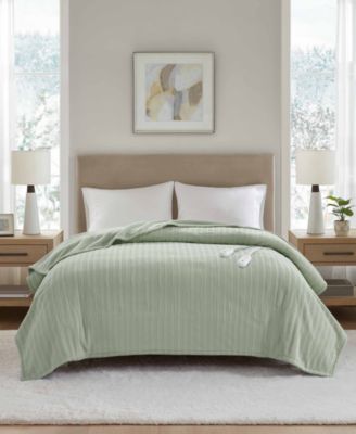 Heated Textured Fleece Blanket, King