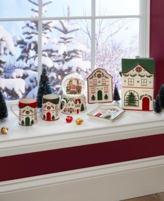 Christmas Tree Village Mug, Red