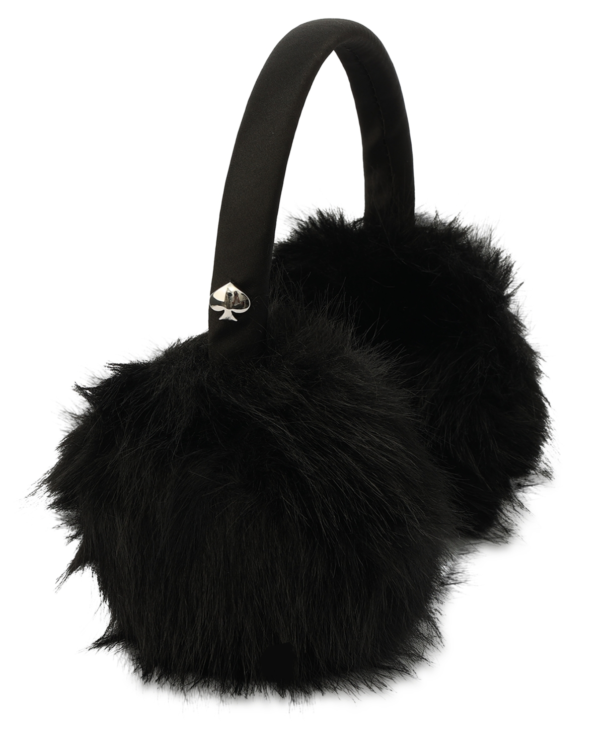Kate Spade Oversized Faux-fur Earmuffs In Black