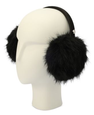 Kate spade new york White Faux Fur Rhinestone Embellished Ear Muffs::NWT:: Shoelace Bow Earmuffs | Kate Spade Outlet main image 4