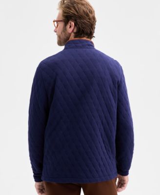 Men's Quilted Full-Zip Mock Neck Sweatshirt, Macy's Exclusive
