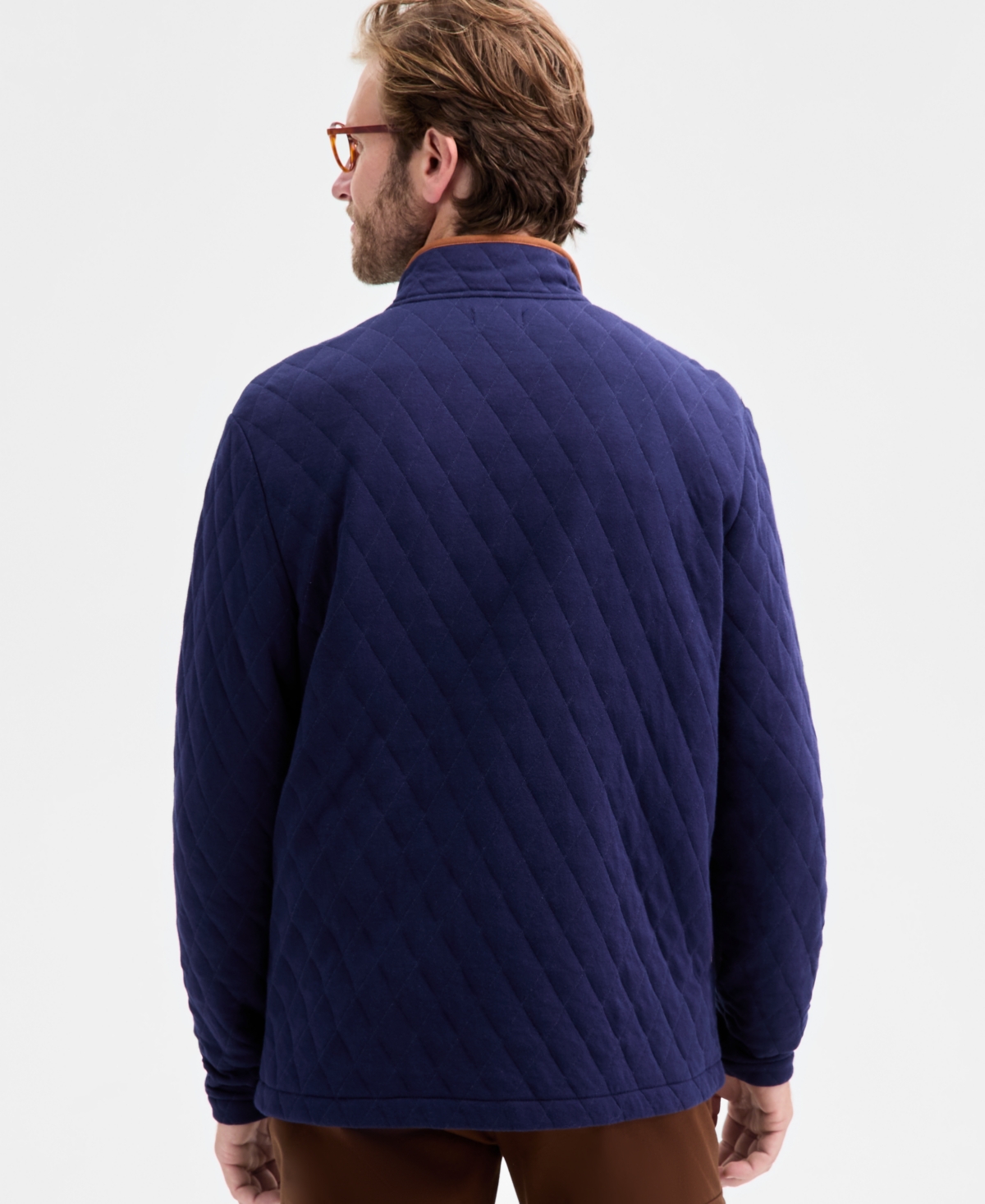 Club Room Men's Quilted Full-Zip Mock Neck Sweatshirt, Macy's Exclusive