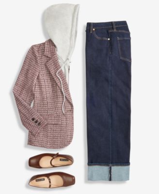 Women's Morgan Cuffed Wide-Leg Jeans