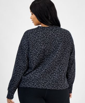 Plus Size Animal-Print Crewneck Sweatshirt, Macy's Exclusive 