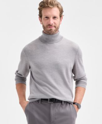 Men's Merino Wool Blend Turtleneck Sweater, Created for Macy's 
