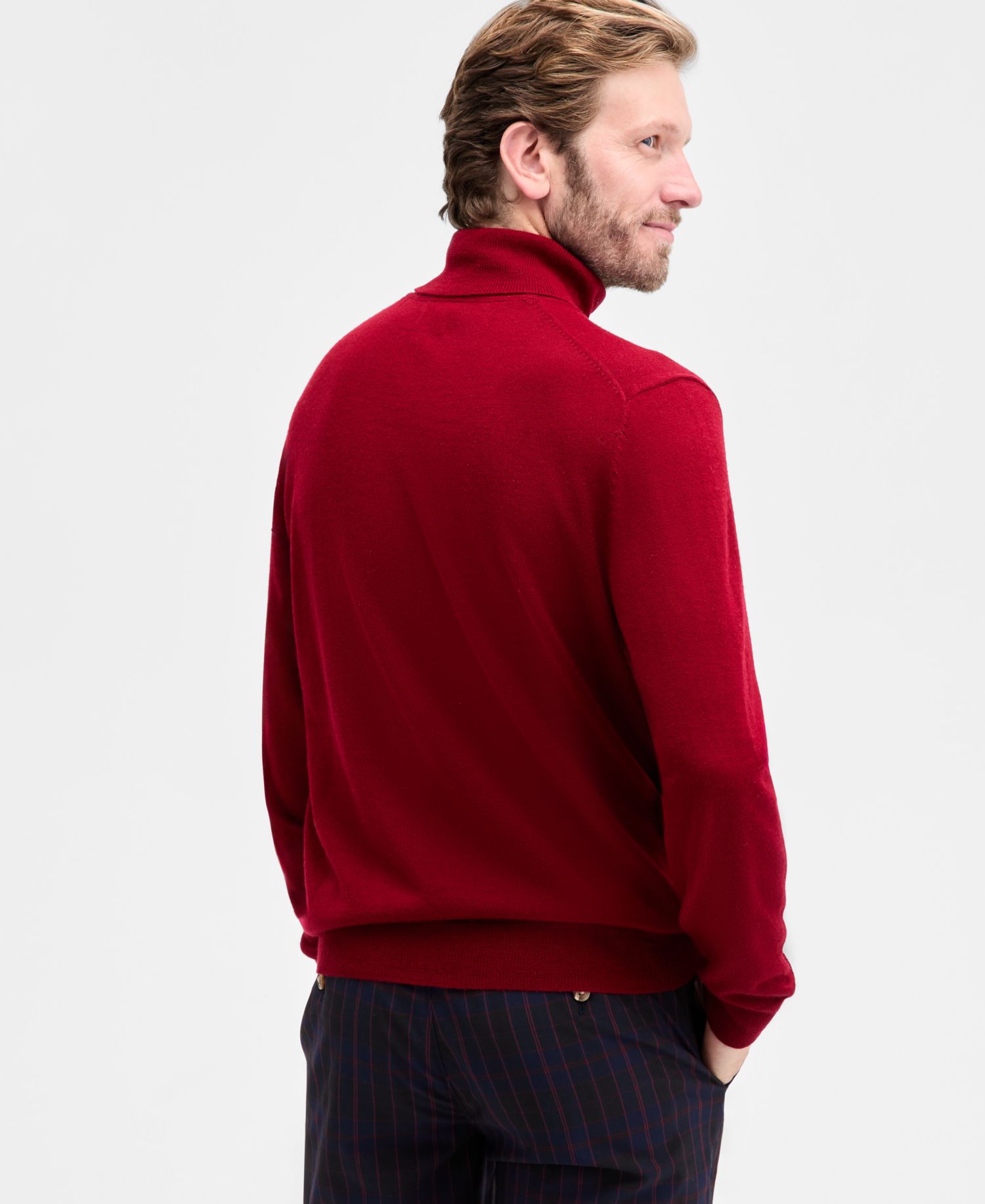 Men's Merino Wool Blend Turtleneck Sweater