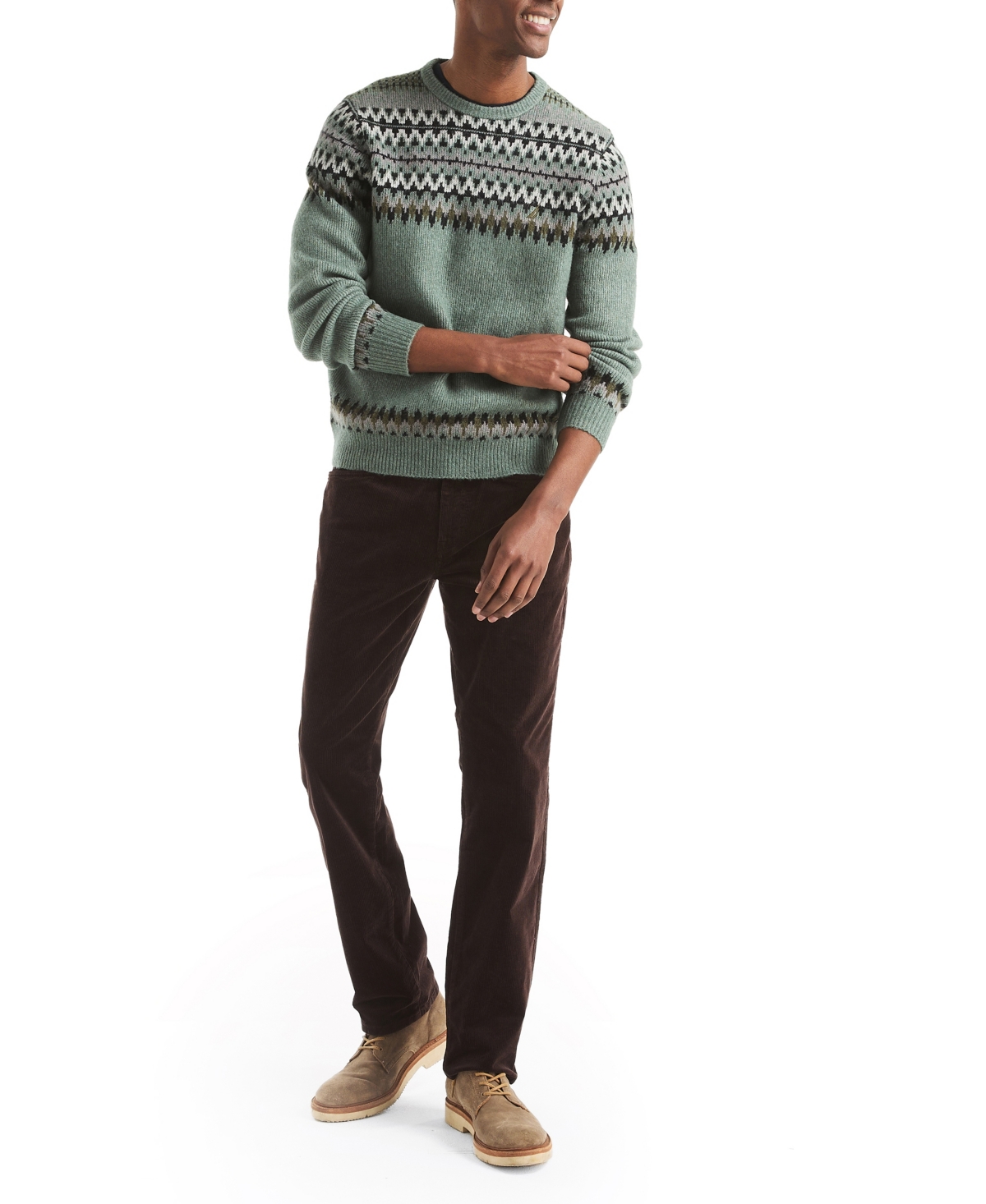 Nautica Men's Fair Isle Patterned Sweater