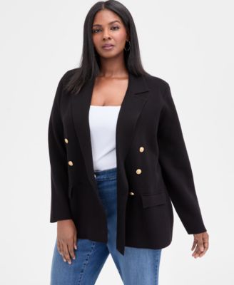 I.N.C. International Concepts - Plus Size Sweater Blazer