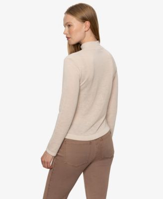 Women's Draped Mock Neck Top