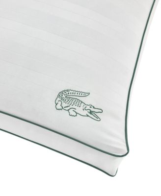 Tennis Stripe Cotton Gusseted Medium-Density Pillow, King