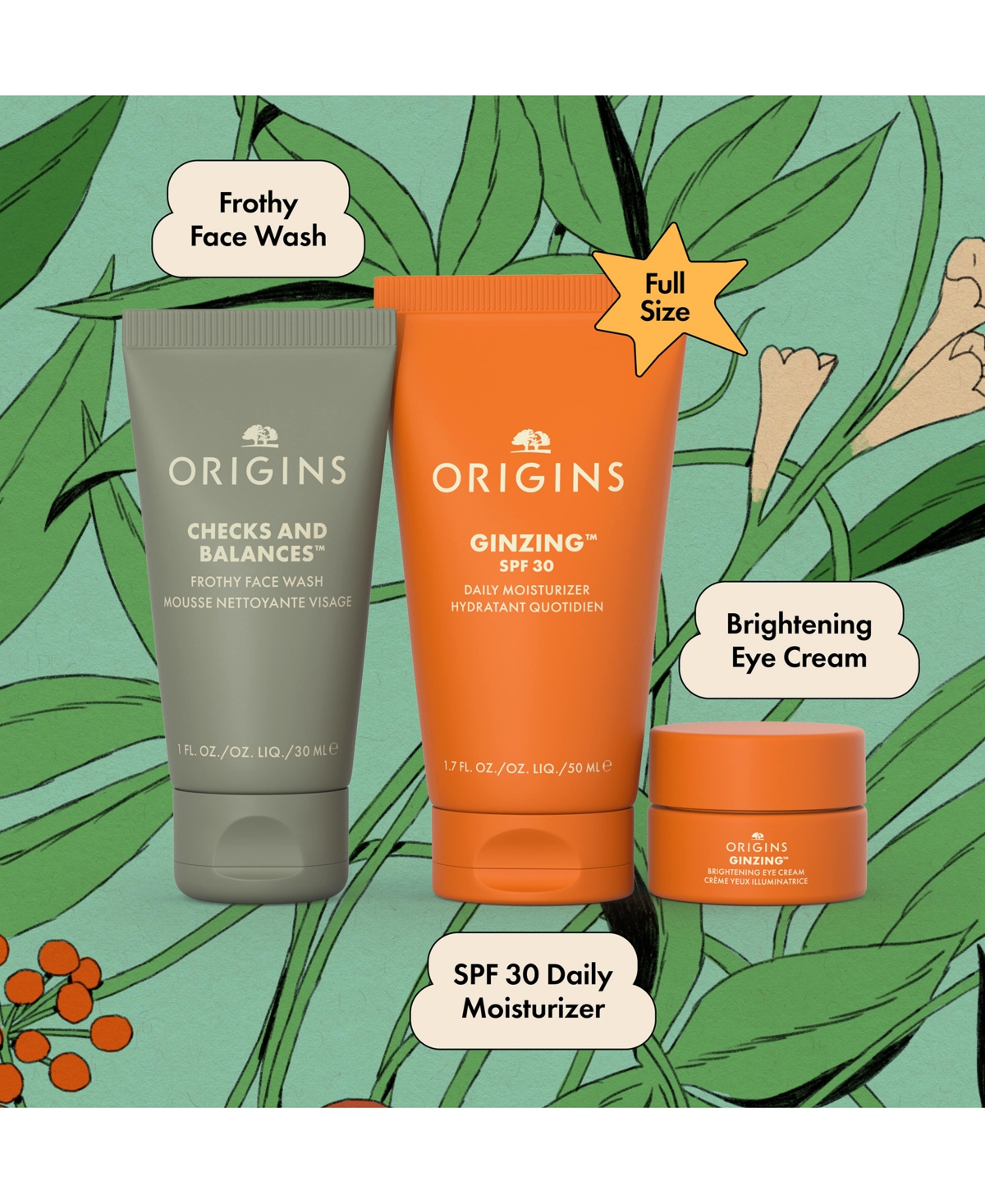 Origins 3-pc. Glowing Essentials Skin Care Set In Transparent